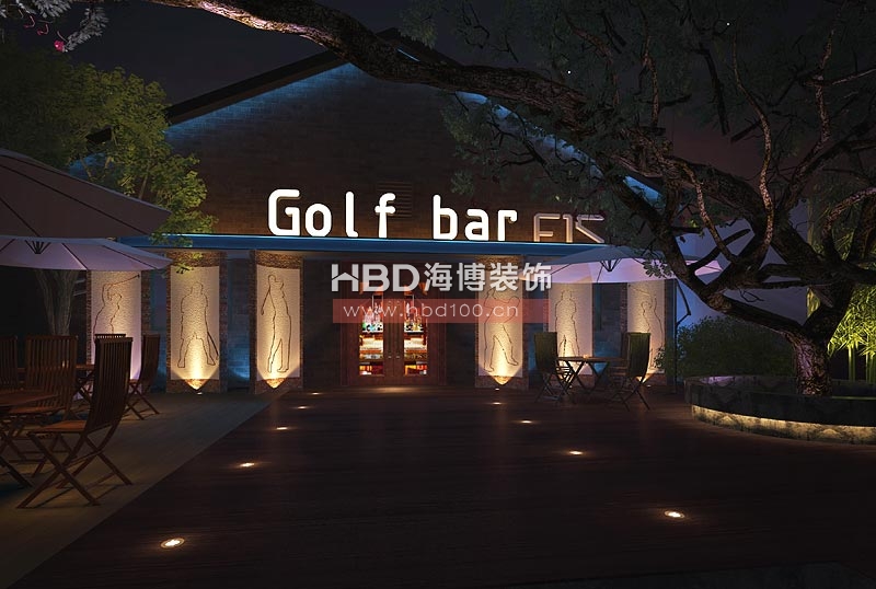 高爾夫酒吧設(shè)計(jì) 外墻效果圖