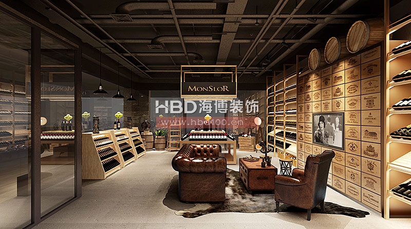 酒莊裝修設計,廣州裝修設計公司,紅酒專賣店設計,海博裝飾.jpg